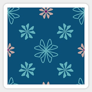 Scattered Flowers geometric Sticker